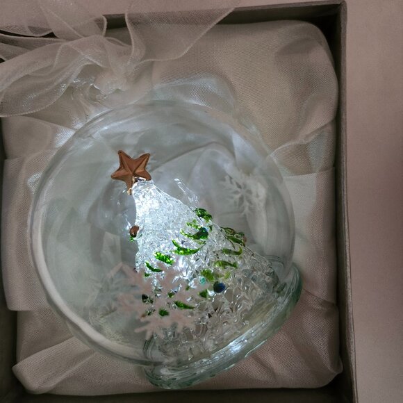 Christmas Tree Glass Globe Light Up Multicolor Ornament - Picture 3 of 6